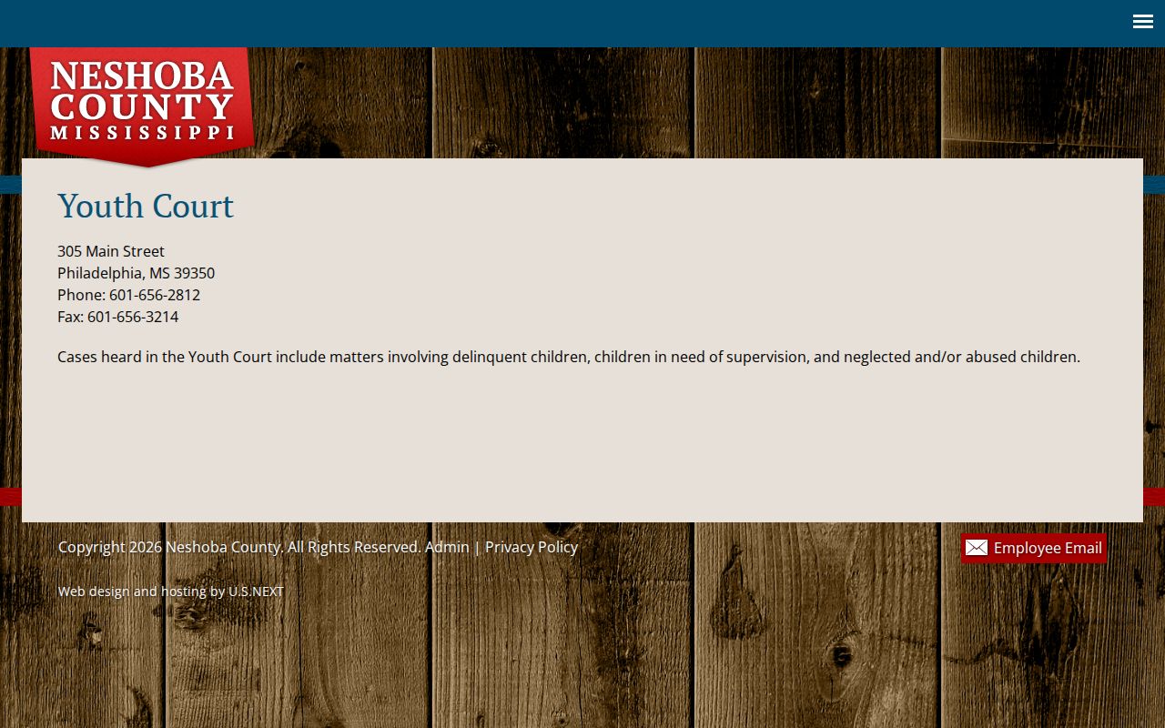 Neshoba County court docket Youth Court confidential record access office